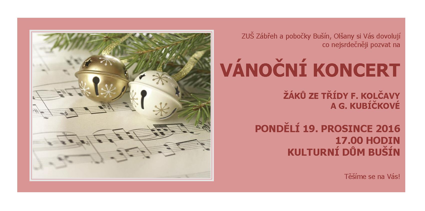 Adventní koncert 11. 12. 2016